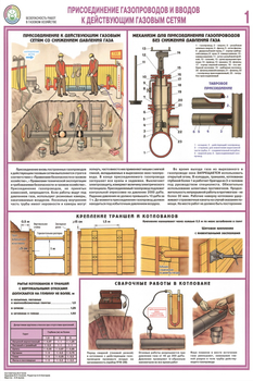 ПС22 Безопасность работ в газовом хозяйстве (пластик, А2, 4 листа) - Плакаты - Газоопасные работы - Магазин охраны труда ИЗО Стиль